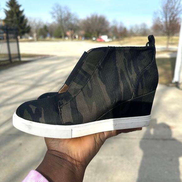 Linea Paolo Felicia Women’s Platform Wedge Sneaker Bootie Size 5M Green Camo - Picture 12 of 12